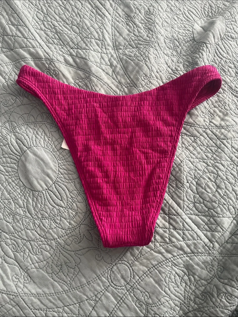 Abercrombie & Fitch Hot Pink Ribbed Bikini Bottoms